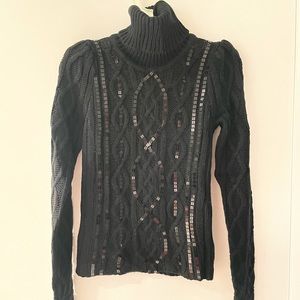 Black dressy sweater, perfect for the winter to keep you warm, cozy, & beautiful